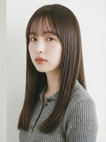 リル バイ フレイムス 川口(Lilou by Frames)&nbsp;酸性ストレート縮毛矯正髪質改善30代40代◎前髪ありロング川口