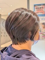 サロンイクエヤマザキ 文京(SALON IKUE YAMAZAKI)&nbsp;くびれショートスタイル～カラー＆ヘッドスパでツヤ髪に！