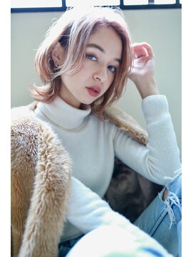 レニーバイエース(LANY by ACE) 【LANY 横浜】 外ハネミディ×ミルクティーベージュ