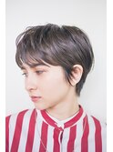 小顔耳かけマッシュクールショート／ダークアッシュ