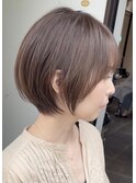 馴染む大人美人ショート×脱白髪染めハイライト