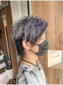 MEN'S HAIR ウルフアップバング×インナー×シャドウカラー