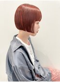 ダブルカラーベージュカラーハイトーンカラーケアブリーチボブ