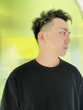 サル 代官山(SAL) 【SAL】リーゼント風ハイライトくせ毛ショート＊菅原誠＊