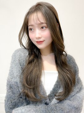 レア 表参道(L'ea) 黒髪クラゲヘアーオリーブグレー小顔ココアベージュ