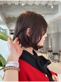 【森千晶】艶髪透明感ココアブラウン/大人フェミニンボブ