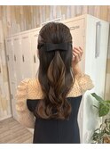 結婚式お呼ばれヘアセット/ヘアアレンジ【ハーフアップ】