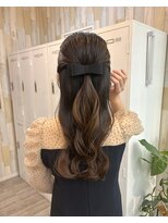結婚式お呼ばれヘアセット/ヘアアレンジ【ハーフアップ】