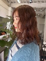 ラレイ ハラジュク(Lalei harajuku)&nbsp;大きめしっかりスパイラルパーマ/ほんのりピンク/原宿パーマ