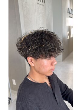 ホワイト(WHITE) 波巻き/波巻きスパイラル/メンズパーマ