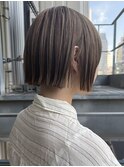 20代30代ハイトーンボブ/ミルクティー/ぷつっとボブ/新宿
