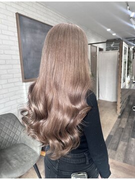 ココテラス(coco terrace) ブリーチ/ケアブリーチ/ピンクベージュ/髪質改善