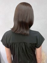 ミュラ(mulah)&nbsp;切りっぱなしミディアムボブ＊アッシュベージュ透明感カラー