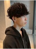 マッシュショート ツイストパーマ 束感 マッシュパーマ 20代