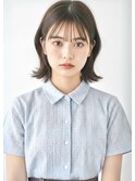 韓国風切りっぱなしボブ