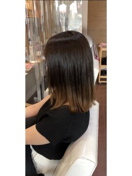 ヘアーメイク ラピス(hair make Lapis) 外はねポプ/アッシュブラウン/毛先カラー