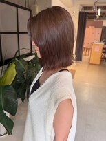 アンニュ(annuy)&nbsp;ココアブラウン 外ハネボブ 艶髪 ピンクブラウン 20代 髪質改善