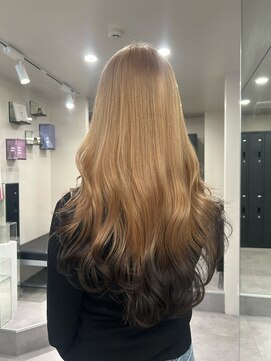 ベレーザ 渋谷(BELEZA) 17140ブリーチ＆ダブルカラーミルクティーモーブブラウン