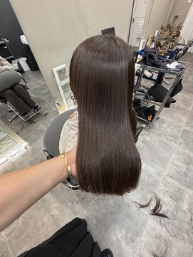 ファビ 渋谷(Fab) くびれヘア/暗めカラー/アプリコットオレンジ/縮毛矯正