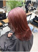【ルーツカラー】ホワイトピンク×チェリーレッド