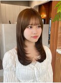 ハッシュカット/ワンホンレイヤーカット/顔周りカット/韓国ヘア