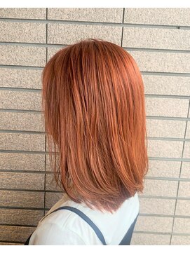 オーク あざみ野(OAK) ブリーチオレンジカラー×ミディアムヘア