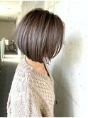 #garbohair #バレイヤージュ #グレージュ #ショートボブ