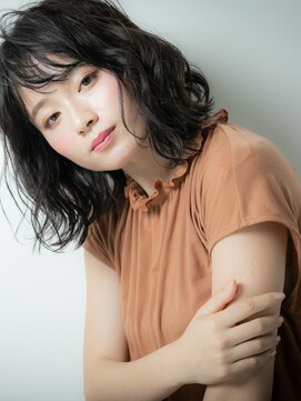 カバーヘア ブリス 川口(COVER HAIR bliss) 大人かわいい黒髪くせ毛風大人ボブルフw川口20代30代40代