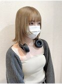 【ulu yui】ミルクティベージュ レイヤーロブスタイル
