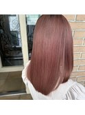 ブリーチしてても艶髪に！可愛い秋色カシスピンク