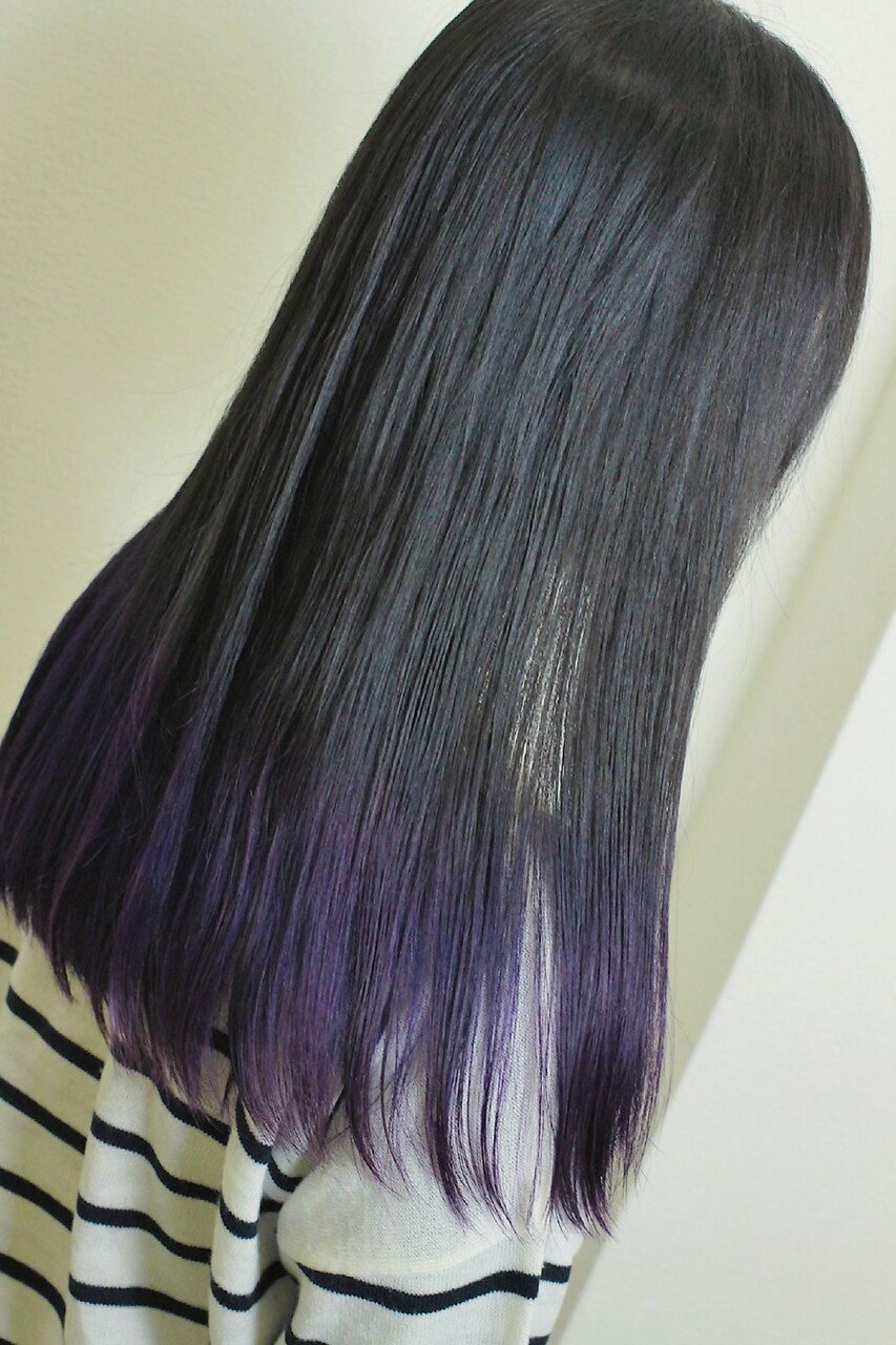 Ayakawasaki♡purpleグラデーション ポーチ 裏表バイカラー グラデーションカラー×パープル！ - 志木 美容院|美容室 Power