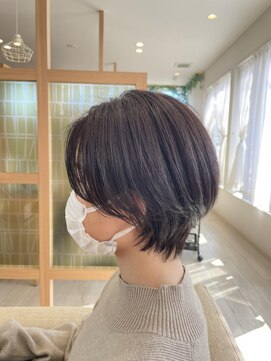 アドラーブル 長岡リップス旭岡店(adorable) タイトショート×ブラウンカラー×30代40代