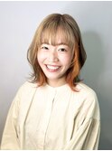イヤリングカラー/インナーカラーダブルカラーブリーチ白髪染め