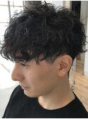 ツイストスパイラルパーマツーブロックツイストパーマフェード
