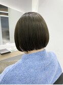 ブルーシルバー#アッシュオリーブ#グレージュアッシュボブパーマ