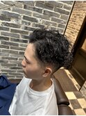 ハイライト/マッシュパーマ/ウルフ/アッシュブラック<理容室>