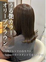 クレア 岡崎南店(CREA)&nbsp;艶カラー♪オリーブブラウン