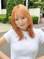 プネル 渋谷(PUNEL) オレンジヘアー/ウルフカット/レイヤーカット/ケアブリーチ