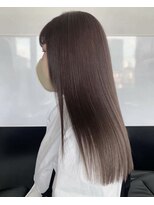 トニーアンドガイ 青山店(TONI & GUY)&nbsp;艶髪ロング × ピンクミルクティー 前髪あり ニュアンスカラー