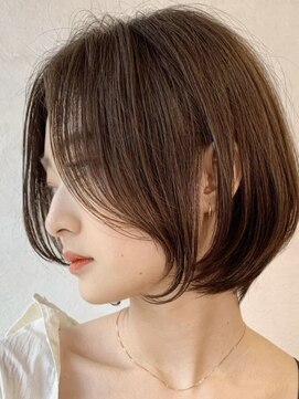 ロンドウル 熊本(Lond ulu) 大人可愛いショートボブ/ベージュカラー