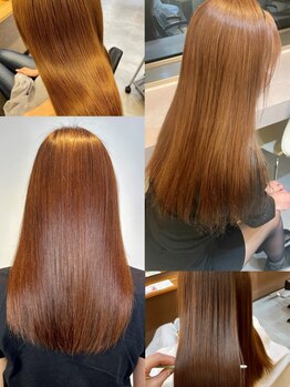 アール バイ ニーナ(R by NINA)の写真/【サラリとまとまる艶髪に】ブリーチ毛でもOK！今話題の弱酸性ストレートでしなやかな感動美髪に