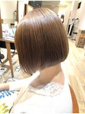 最高級ダメージレス縮毛矯正×前下がりボブ