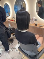 キャンバス バイ ネオリーブ 横浜西口(Canvas by neo.)&nbsp;切りっぱなしボブ ベルボブ グレーブラック sn