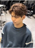 フェザーパーマ フェザーショート ブリーチカラー 新宿