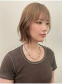 ハイトーンレイヤーボブミディアムレイヤーショートウルフボブ