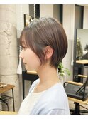 小顔前髪丸みショート