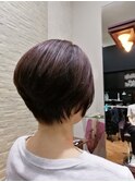 アディクシーアメジストカラー韓国風ショートボブ