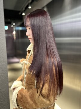 ペレ 栄店(PELE) ホワイトグレージュ/デジタルパーマ/チェリーブラウン/栄