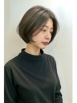 アース 天満橋店(HAIR & MAKE EARTH)&nbsp;透明感髪質改善カラー小顔艶感前下がりショートレイヤー