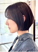 表参道髪質改善カラーウルフショートカットベージュアッシュ40代